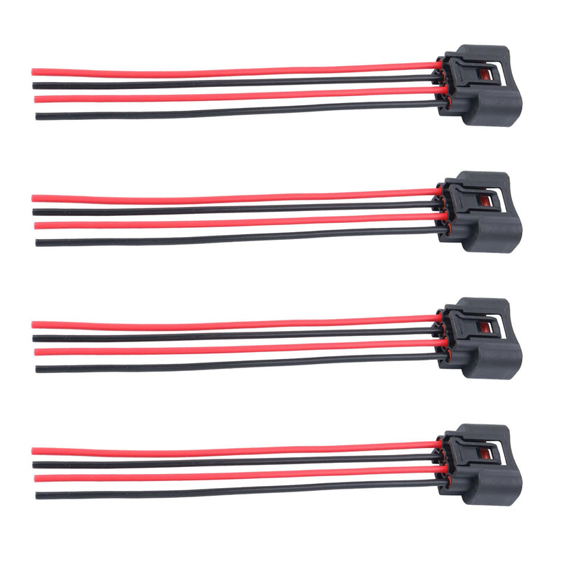 Ignition Coil Connector, Compatible with Toyota Scion Corolla Camry Highlander, Ignition Coil Female Connector Plug Harness Pigtail 4 Packs 90980-11885