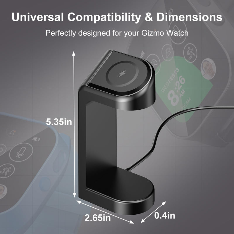 Charger Dock Compatible with Gizmo Watch 3 Adventure, Fast Charging Watch Dock with 4.92 Ft Cable & Adapter,Kids Smartwatch Accessories(Adventure)