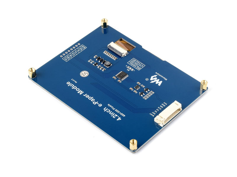 Waveshare 4.2inch E-Ink Display Module Compatible with Raspberry Pi 5/4B/3B/Zero/Zero W/Zero 2W/Pico/Pico W/Pico WH, 400x300 Resolution SPI Interface