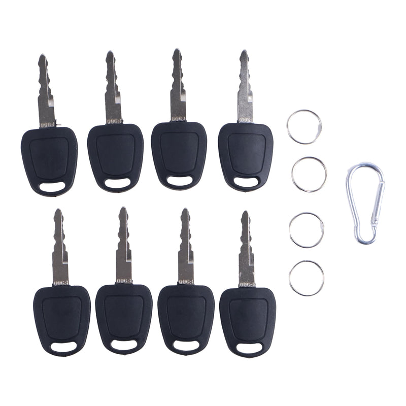 8 PCS Ignition Keys F900 Compatible with Doosan Excavators K1009605B fits Bobcat E80 mini excavator for Daewoo Excavators