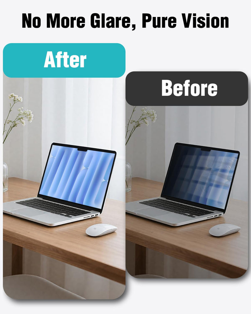 F FORITO Magnetic Anti Blue Light Screen Protector Compatible with MacBook Air 15.3 inch (2023-2025, M2, M3, M4), Bubble-Free Install, Removable & Reusable Anti Glare Matte Laptop Screen Shield