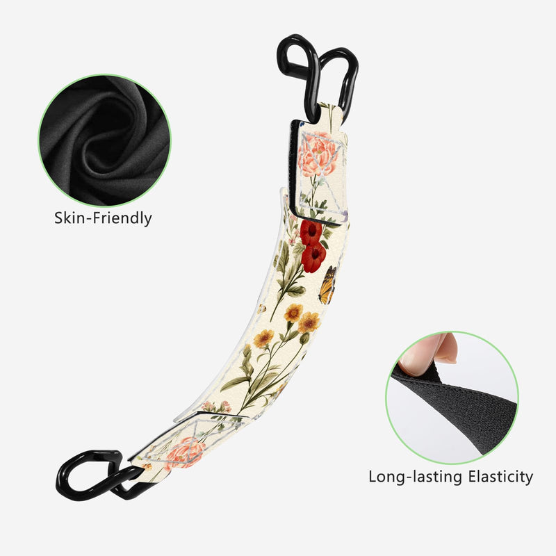 CoBak 2 Pack Secure Hand Strap for Ebook Reader - Versatile and Lightweight | Finger Grip Holder for 6-7.5" E-Book Tablet - High Elasticity, Frees Your Hands While Reading e-books Floralia-2 Pack 6-7.5"