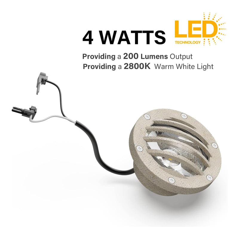 Well Light LED Low Voltage Landscape Lights 200 Lumen 2800K Warm White In-Ground Light Spotlights for Driveway, Pathway, Deck, Garden, 12V AC Outdoor Lighting (1 Pack) 1 Pack
