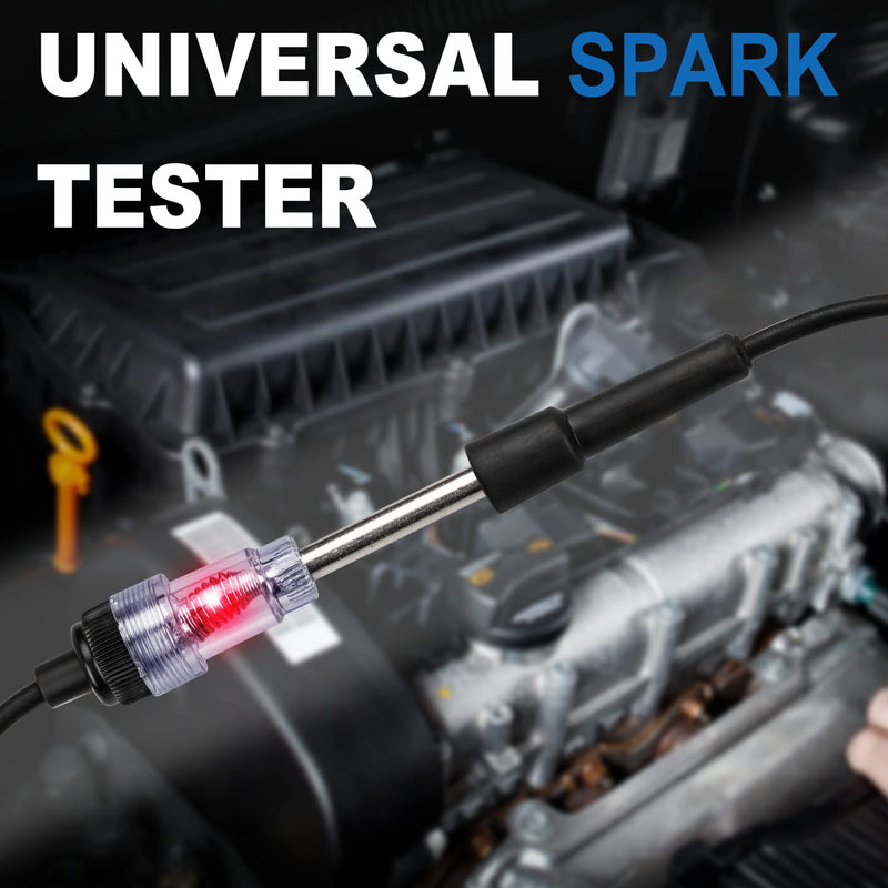2PCS Inline Spark Plug Testers, Small Armature Diagnostic Detector Tool, Ignition Coil Tester for Engines for Automotive, Cars, Lawnmowers, Small & Big Internal/External Engines