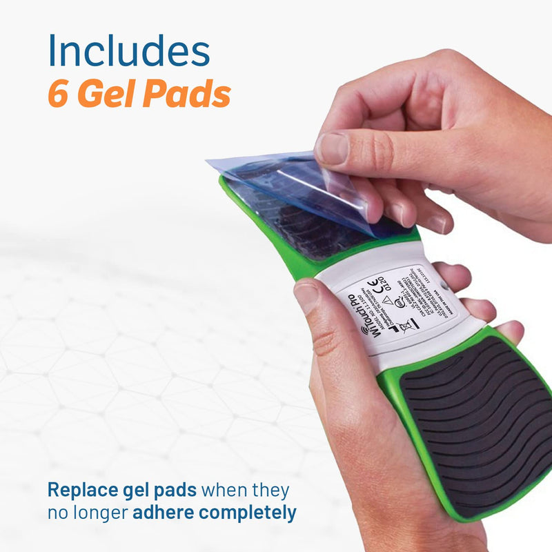 Hollywog TENS Unit Replacement Gel Pads, WiTouch Pro & Aleve Direct Therapy TENS Pads Replacement, Reusable Self-Adhesive Electrode Pads for TENS Units (6 Gel Pads) 6 Gel Pads
