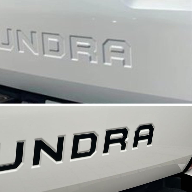 Pukonger Tailgate Insert Letters Compatible with 2022 2023 2024 2025 Tunda 3D Emblems with Strong 3-m Adhesive Matte Black Large(For 2022-2025 Tun)