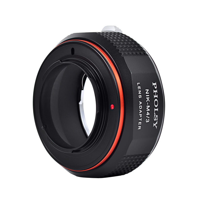 PHOLSY Lens Mount Adapter F to MFT Compatible with Nikon F (AI) Lens to Micro Four Thirds (M4/3 Micro 4/3) Camera Body Compatible with Olympus Panasonic Lumix Cameras, F to M4/3 Nikon F / AI to M4/3