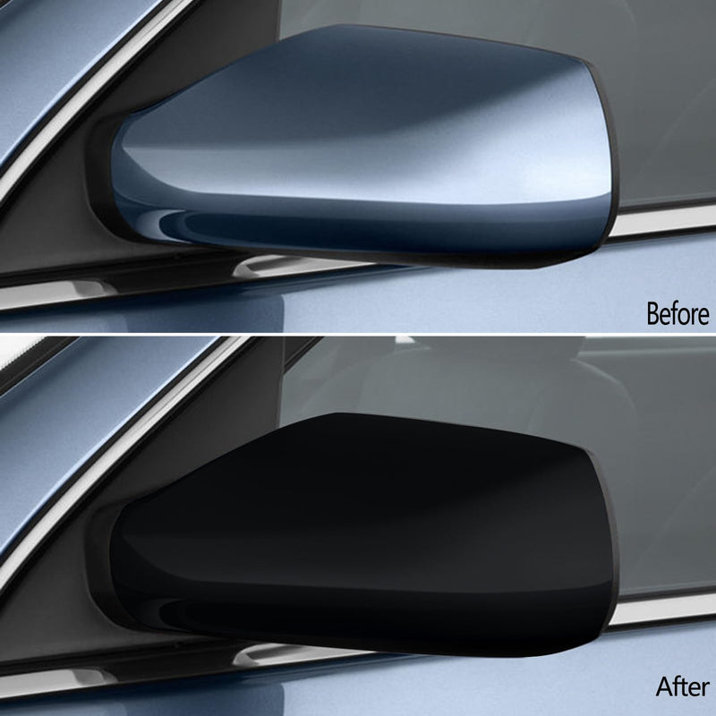 Gloss Black Side Mirror Cover Cap Fits For 2007 2008 2009 2010 2011 2012 Nissan Altima 2.5L Replace 96302-JB13E 96301-JB13E Gloss Black