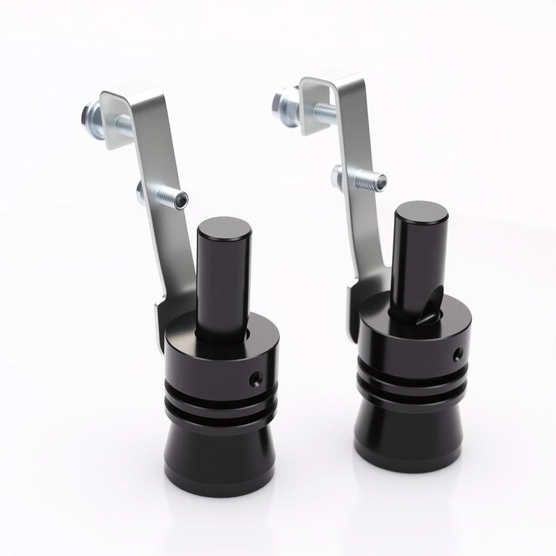 Aluminum Alloy Universal Turbo Sound Exhaust Muffler Pipe Whistle Car Roar Maker Red (balck, XL) balck