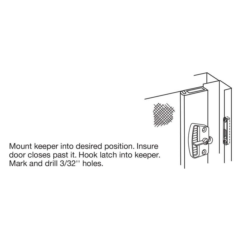 Prime-Line A 105 Screen Door Latch and Pull, Chrome (Single Pack)
