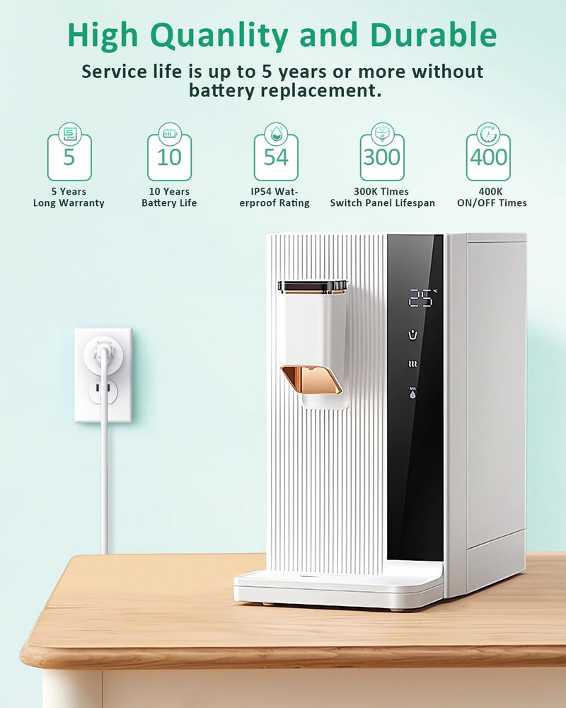 Remote Control Outlet Plug with Countdown Function, 15A/1500W, 500 Feet RF Range Wireless Light Switch, No Wiring Needed Remote Outlet for Small Electrical Appliance,3 Outlets & 1 Remote 3 Outlets & 1 Remote