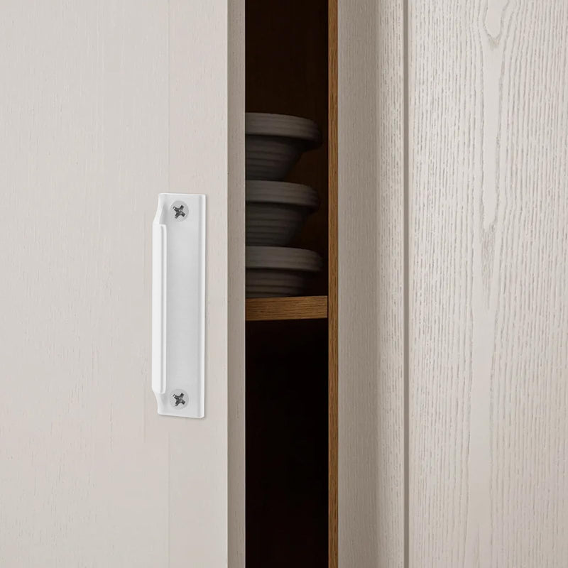 Coshar 10Pcs White 3-Inch Hole Center Window Sash Lift Handle Aluminum Alloy Push Pull Handle Hardware for Sliding Window Kitchen Closet -White 10 Pieces