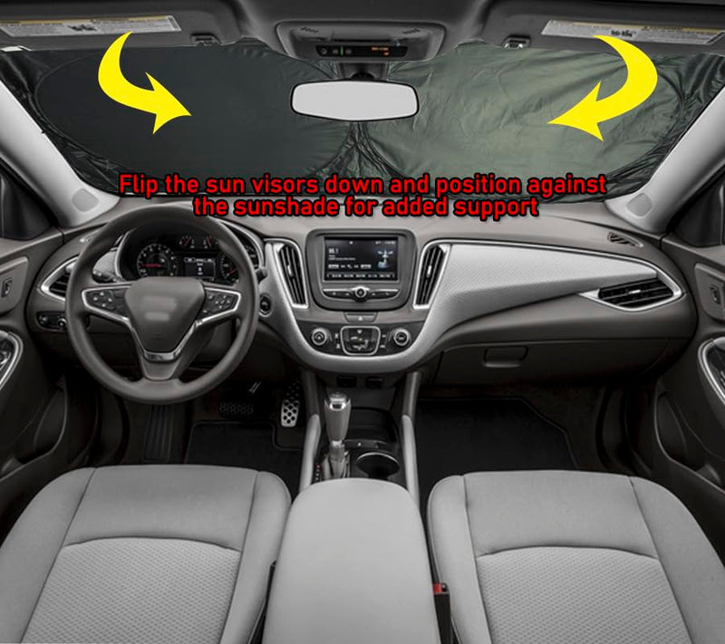 Gven Car Windshield Sun Shade Foldable Cute Sun Windshield Shade for UV Protecion Heat Reduction Funny Cooling for Summer Pink Car Accessories Cool Seats, Easy Fold (Sunset Purple, L) Sunset Purple Large