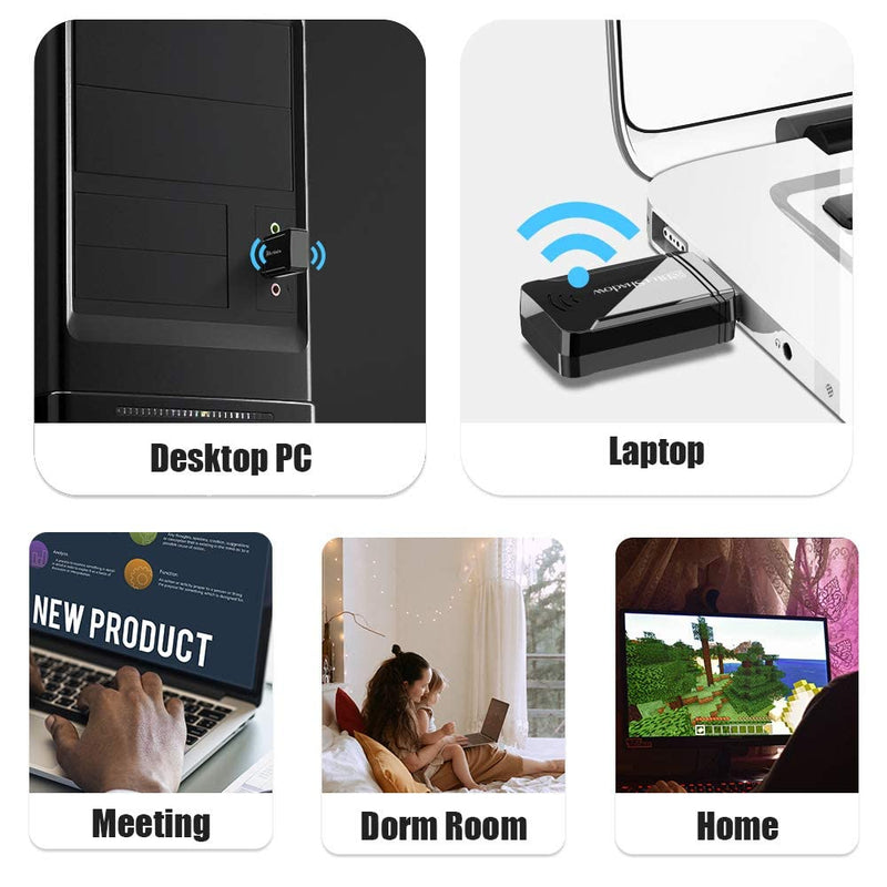 Blueshadow AC1300 USB WiFi Adapter - 2.4G/5G Dual Band Wireless Network Adapter for Desktop Computers PC, MU-MIMO WiFi Dongle, USB 3.0, Supports Windows 11, 10, 8.1, 8, 7, XP/MAC OS 10.5-10.15