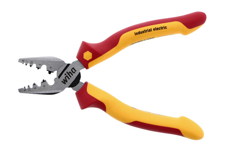 Wiha 32945 7-Inch Insulated Industrial Crimping Pliers