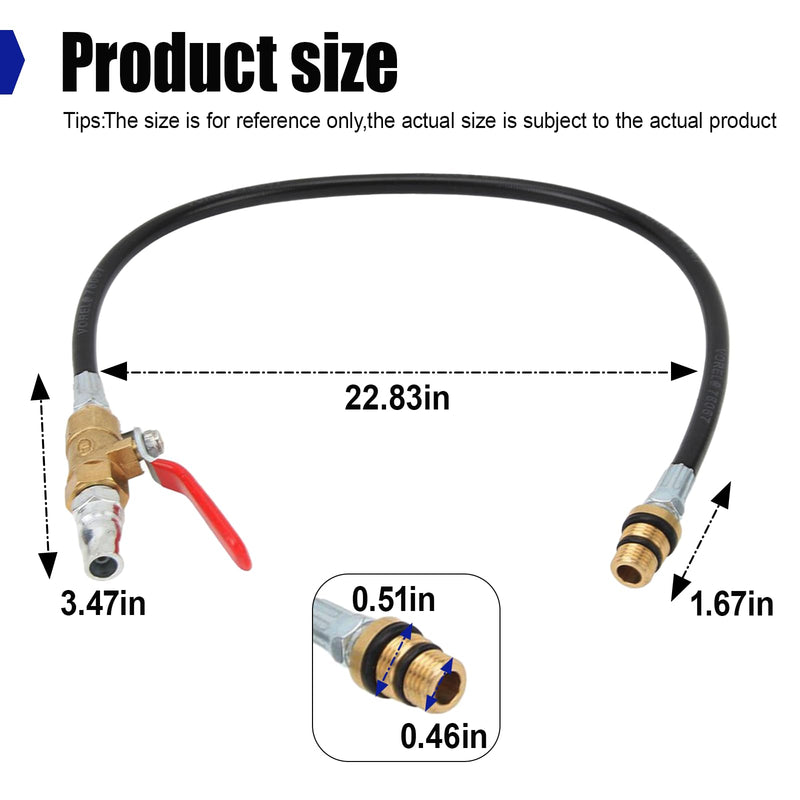 Car Engine Air Valve Holder Pressure Pipe, M12/M14 to 1/4 NPT Valves Spring Tool with Ball Valve, Cylinder Leakage Tester