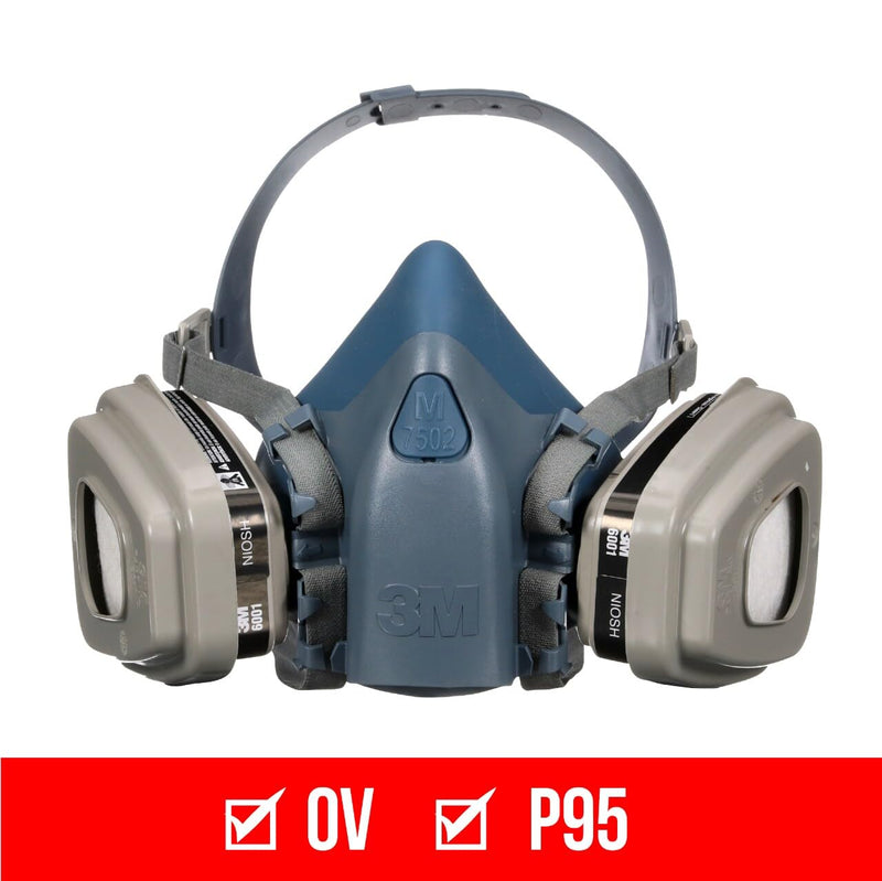 3M Professional Paint Respirator, Recommended For Spray Painting And Jobs With Solvents, Long Lasting Comfort, Medium, N95, 7512PA1-A
