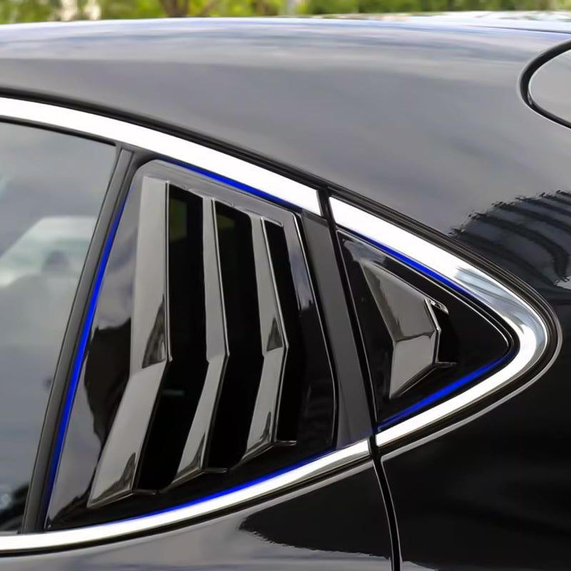 for Toyota Camry The 9Th Gen 2025 2026 Window Louvers Front Side Racing Style Sport ABS Window Louvers Air Vent Scoop Shades Cover Blinds Trim Exterior Accessories 4PCS(Bright Pitch Black) Bright Black