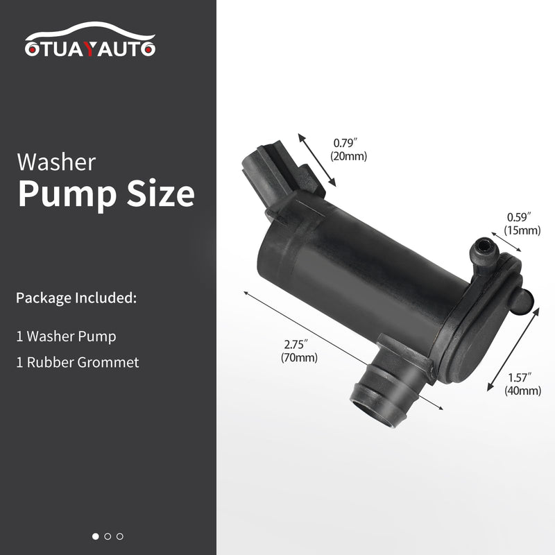 OTUAYAUTO Premium Windshield Washer Pump Replacement for 98-17 Ford Expedition Limited, 98-10 Ford Explorer, 00-05 Ford Excursion, Lincoln, Mercury -OE# Grommet 6F9Z-17664-A, F75Z-17664-BA
