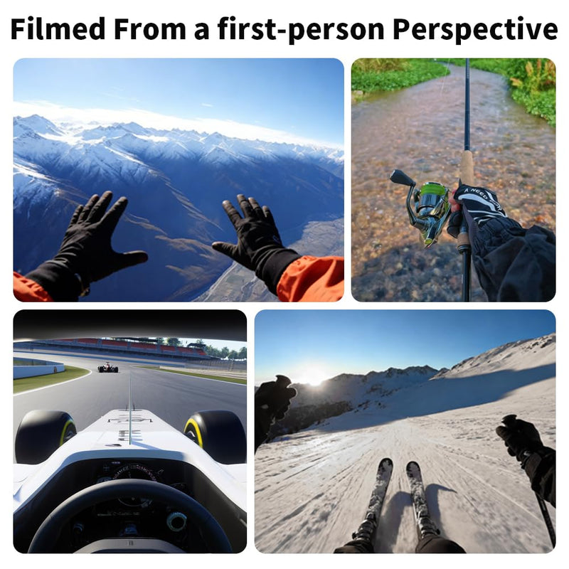4 in 1 Accessories Kit Set for DJI Action 6/5/4, GoPro Hero 13/12/11/10 and More, Quick Release Head Strap Mount + Chest Mount Harness + Backpack Clip Holder + 360°Rotating Palm Strap