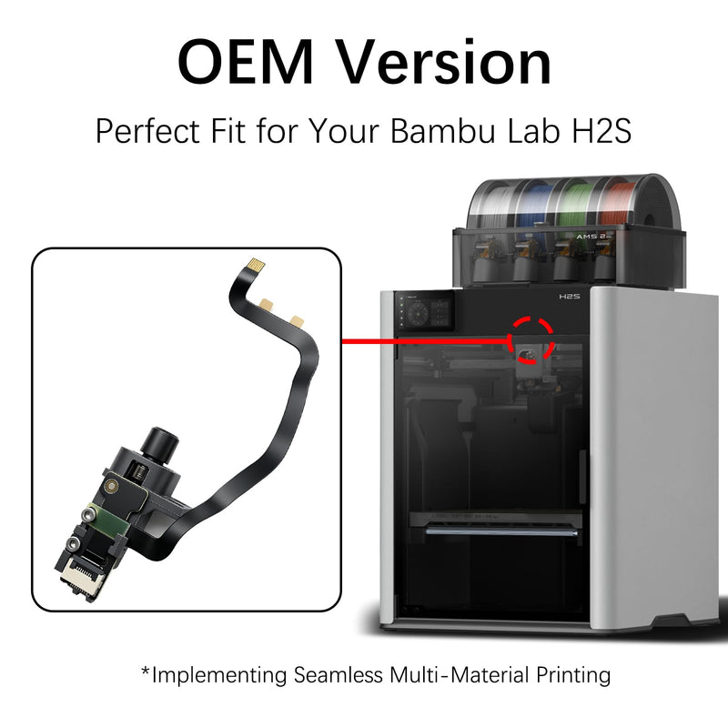 Original Bamboo H2S Extruder Filament Sensor – H2S Replacement Part Filament Runout Sensor for H2S 3D Printer. Detects Filament Presence & Cutter Lever Position,for Bambu Lab H2S Extruder Sensor