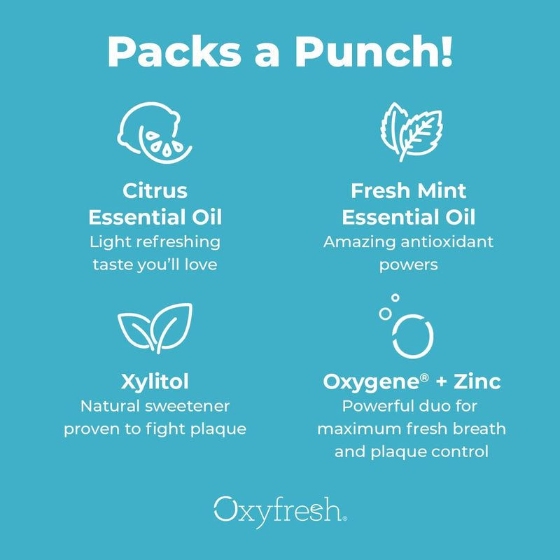 Oxyfresh Maximum Fresh Breath Lemon Mint Toothpaste - Clean Teeth & Fresh Breath - Natural Essential Oils & Natural Xylitol to Help Fight Tartar - SLS & Fluoride Free - 5 oz (Pack of 3) 5 Ounce (Pack of 3)