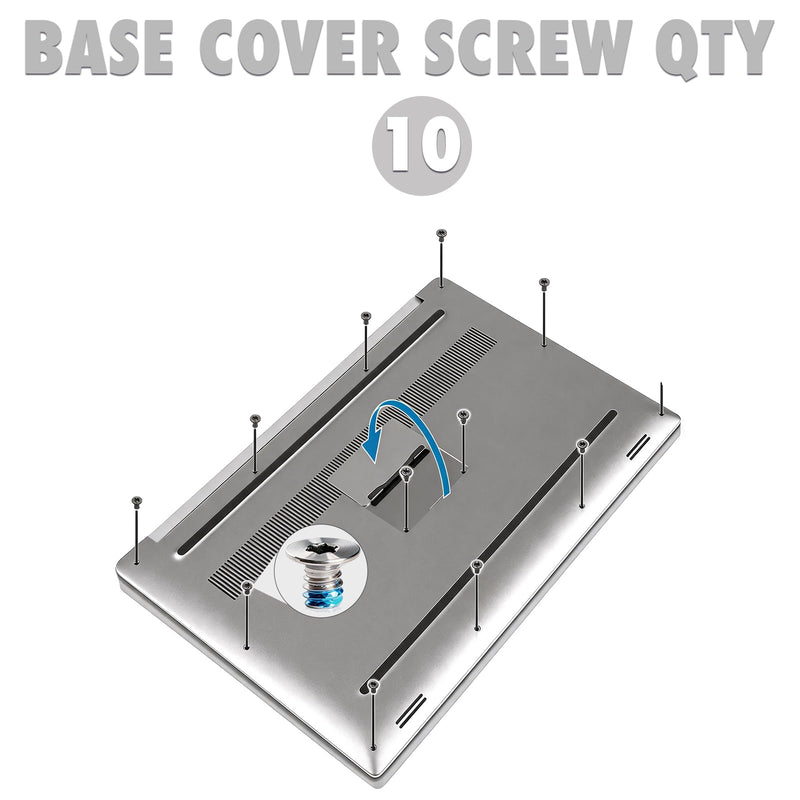 10 x T5 Screws Torx M2x3,2 x PM Screws M2X8,Base Cover Badge Flap Screws for Dell XPS 9500 9510 9520 9530 9550 9560 9570;XPS 15 7590; 9575 2-in-1;Precision 5510 5520 5530 5540 5550 5560,Silver