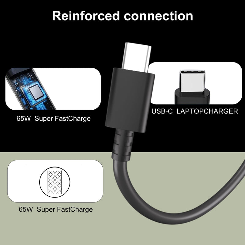 65W USB C Charger Compatible with HP EliteBook ProBook Chromebook | EliteBook 830/840/860/640/1040 G8-G11; ProBook 440/450/460 G8-G11 Fast Charging AC Adapter