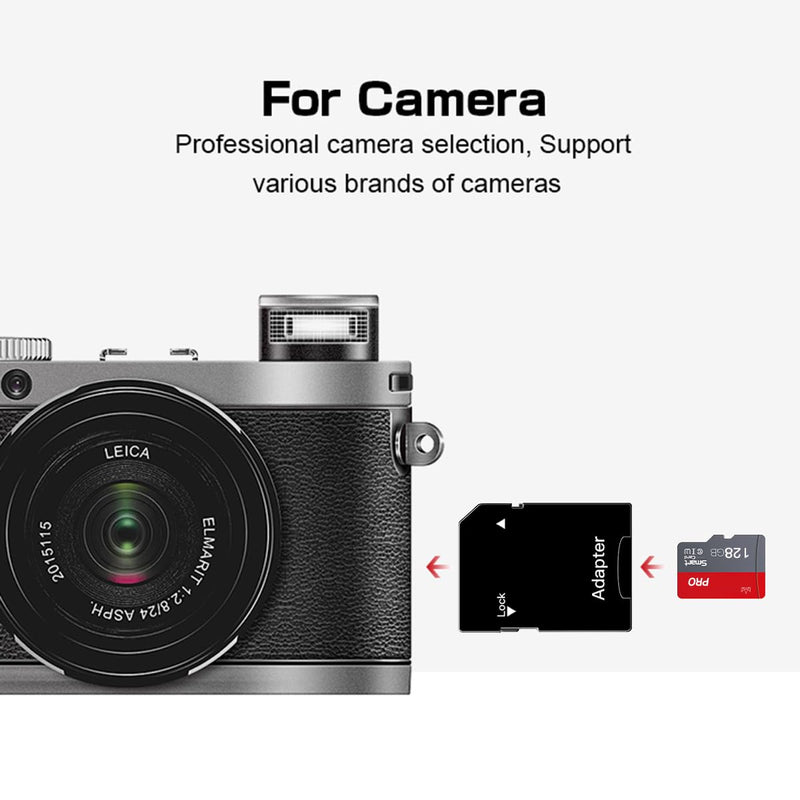 128GB Micro Memory Card Class 10 Memory Cards Mini TF Card with Adapter for Smartphones/Tablet/Drone/Game Console 128GB