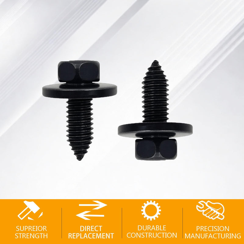 25 PCS Indented Hex Head Sems Body Bolts Hood Hinge to Sheet Metal Bolts 3/8"-16 X 1 for GM 3986997 Metal Fasteners Automotive Body Screws Fender Bolt. (3/8"-16 X 1) 3/8"-16 X 1"