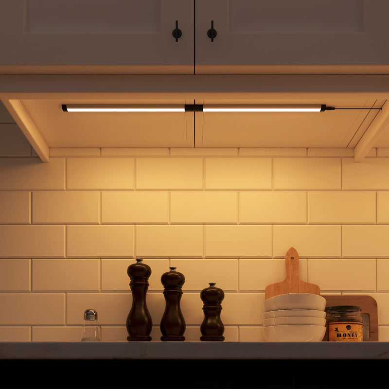 GETINLIGHT 12-inch Plug-in LED Under Counter Lights for Kitchen, Soft White 3000K, Pack of 3, IN-0110-23-SN 3 Light Pack