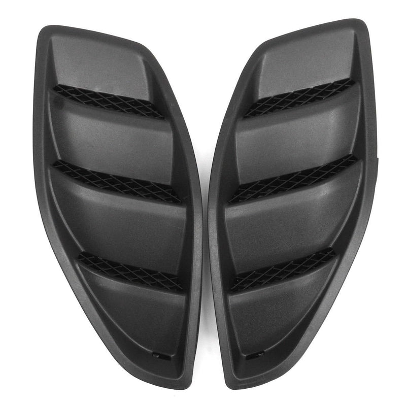 Hood Vent Cover ABS Plastic Fit for Jeep JK Wrangler 2007-2017 JK Part # 68185319AB 68185319AA 68185318AB 68185318AA, Louvers Engine Inlet Vents, 1 Set of 2 Exterior Accessories, Black
