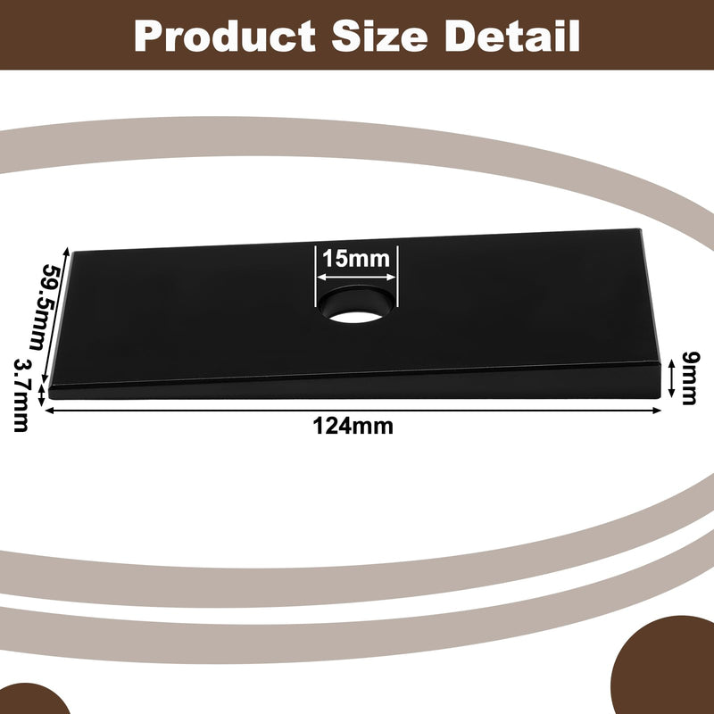 2 Pcs 2.5 Degree Angle Correction Suspension Axle Shims for Leaf Springs Pinion Angle Shims Pinion Wedges, Black