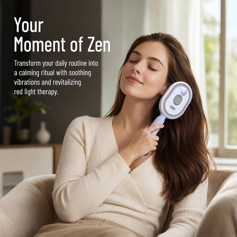 Electric Spray Air Cushion Massage Comb, Rechargeable Detangling & Anti-Frizz Hair Brush, Hair Brush with Water Spray, Self-Cleaning Anti-Tangle, Steam Hair Straightener for Wet & Dry Hair(Purple)