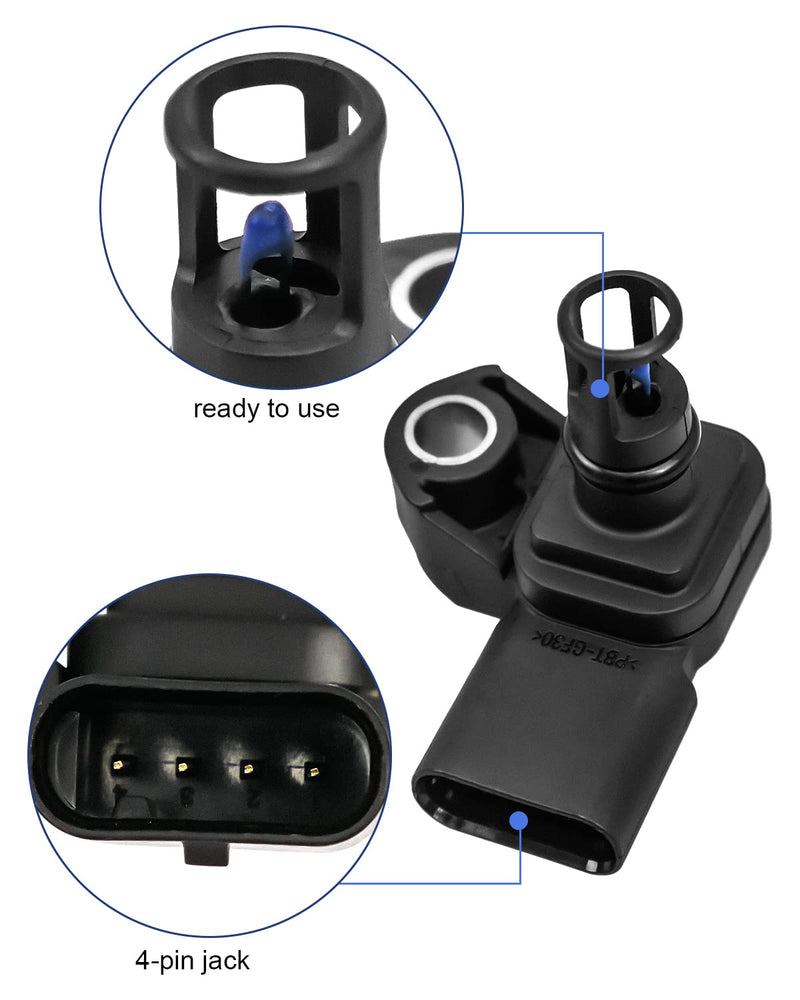 Intake Air Pressure and Temperature Sensor Replace 12681993 Fit for Chevy Equinox Cruze Malibu Silverado GMC Terrain Sierra Buick Cascada Encore 2016-2022 Replace 225-1174 12670600 5S15725