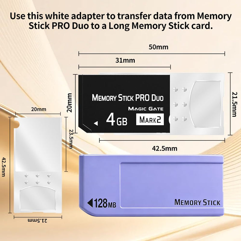 Original 4GB Memory Stick Pro Duo Mark2 (MSAC-M2) | PSP1000 2000 3000 Compatible, Digital Camera Compatible