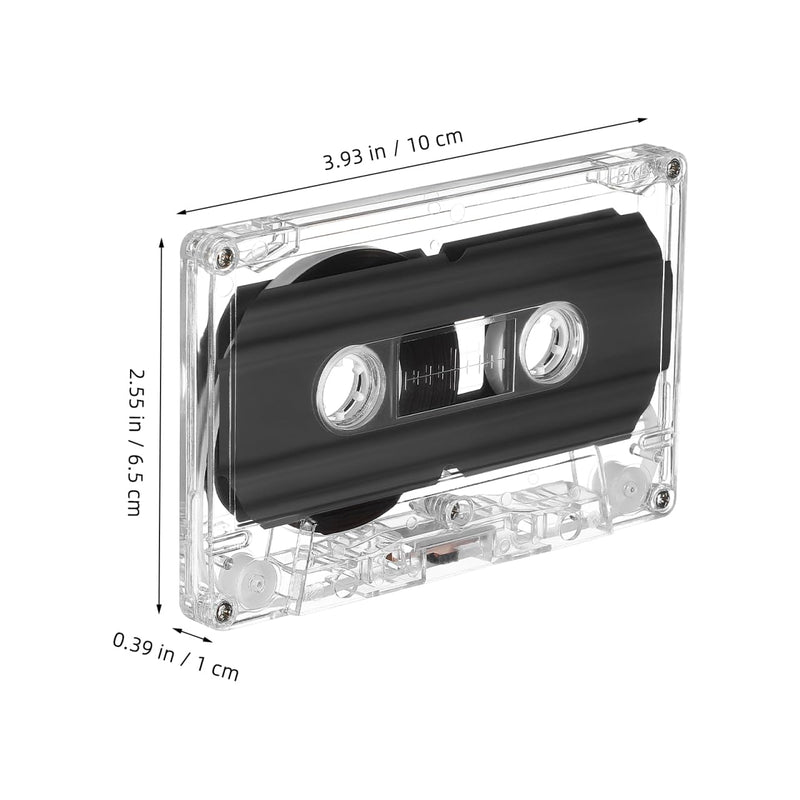 2pcs Blank Cassette Tape, 30 Min Recording Time Low Noise Audio Tapes with Transparent Case for Music Speech Recording