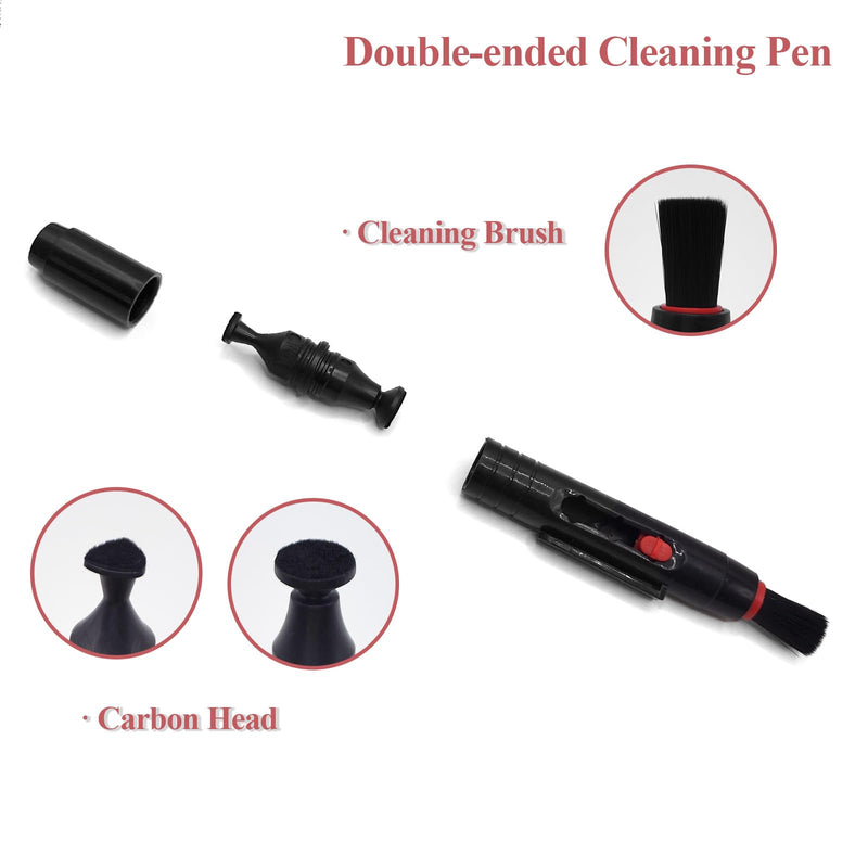 Camera Lens Cleaning kit with Lens Cleaning Pen, Camera Air Blower, 2 Pcs Rubber Rocket Air Blower Duster, Camera Accessories for Lens, Camera, Telescope, Phones (4) 4