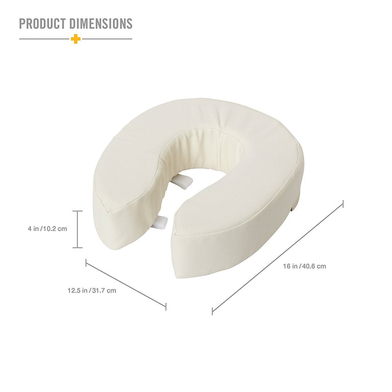 Briggs Healthcare Vinyl Cushion Toilet Seat, 4" 4 Inch (Pack of 1)
