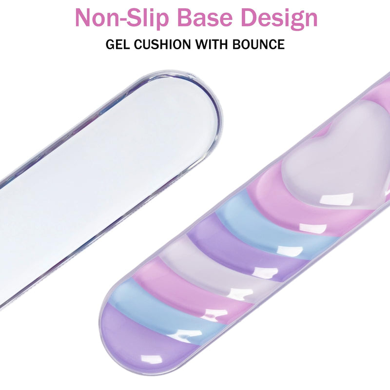 L-SPOUTTO Cute Ergonomic Gel Wrist Rest for Mouse and Keyboard, Heart | Wrist Support for Mouse and Keyboard,Pain Relief Easy Typing Mousepad,Girly Office Desk Accessories,Computer/Laptop/Gaming Pink Purple Blue