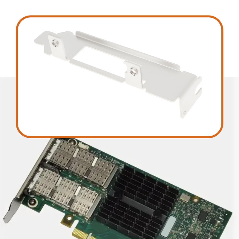 Low Profile NIC Bracket Replace OEM MTM005078 Compatible with Mellanox CX312B MCX312B-XCCT Half Height PCIe