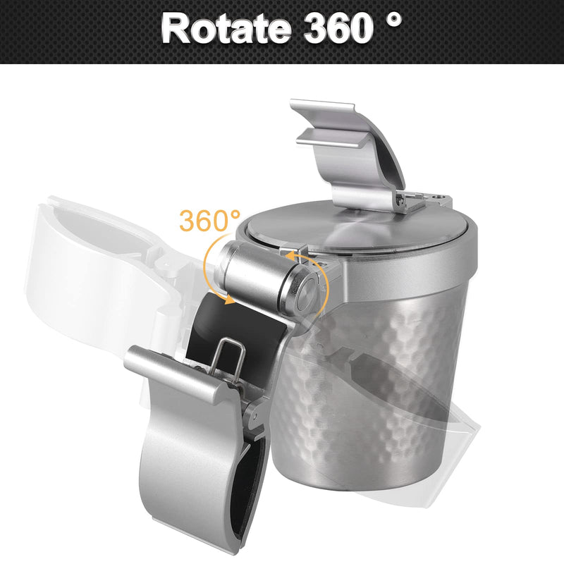 Cigar Golf Cart Holder - Windproof, Patio & Exterior Ashtray with Lid, Smell Proof, Portable & Standing