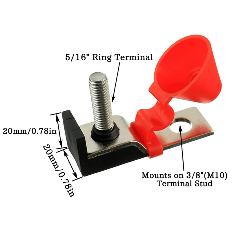 BOJACK MRBF Terminal Fuse Block 250 AMP Marine Rated Battery Fuse 58V DC Max IP66 Waterproof Fuse Holder 250A