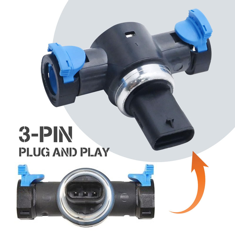 Fuel Pressure Sensor Replacement for Volvo S60 T5 T6 S80 V60 V90 XC40 XC60 V60 V90 S80 S90 2014-2019 Fuel Injection Pressure Sensor Replace# 31432653 31478293 31405791 31372030