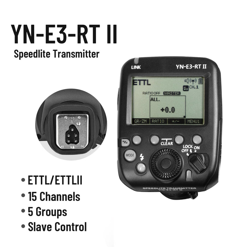 YONGNUO YN-E3-RT II E3-RT II E3RT II Flash Trigger, TTL Flash Speedlite Wireless Transmitter, for Canon ST-E3-RT, 600EX-RT(II), YONGNUO YN968EX-RT, YN600EX-RT(II), YN686EX-RT, YNE3-RX