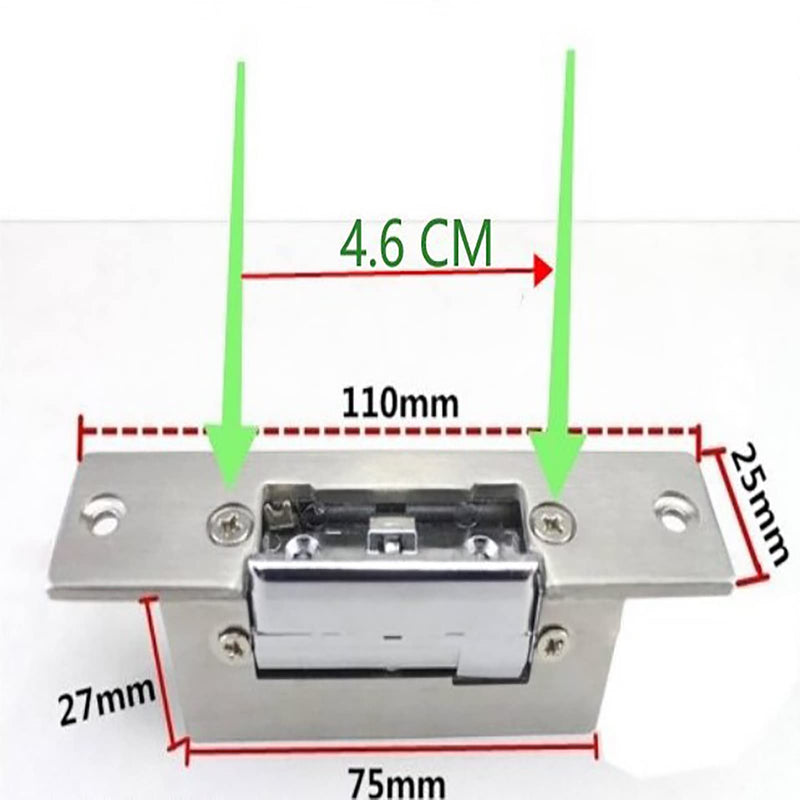 12V Adjustable Narrow-Type Electric Strike Door Lock Double Unlock Mode Access Control Lock Intelligent Cathode Lock Safety Intelligent Lock NO Fail Security