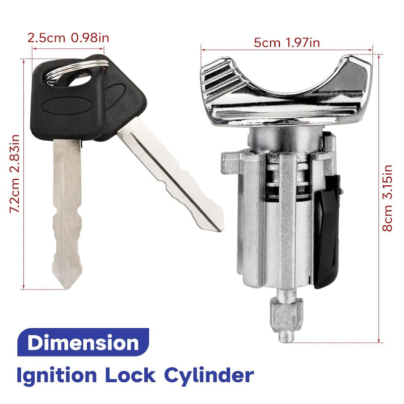 924-730 Ignition Switch Lock Cylinder with Keys Compatible with Ford 1992-1996 F150/250/350, E150/250/350 ǀ Lincoln 1993-1998 ǀ Mercury 1990-1995, Replaces #US-176LT C-42-150