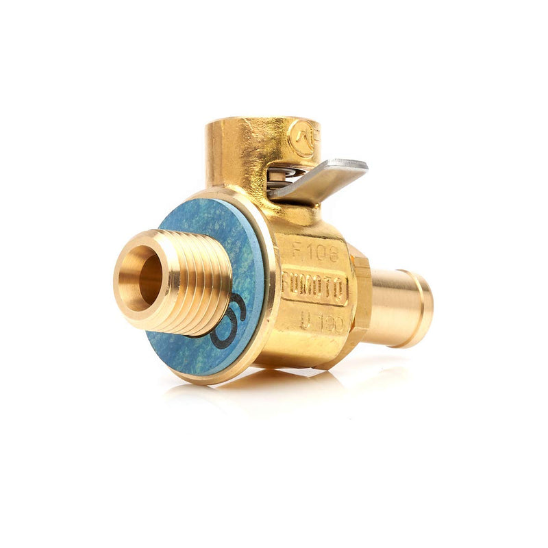 F137N with LC-10 F-Series Large Body FUMOTO® Valve with Long Nipple and LC-10 Lever Clip for M12-1.75