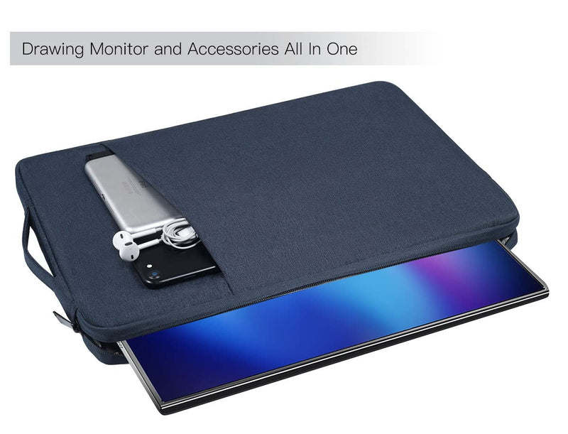 Portable Monitor Case 18.5 Inch,18 Inch Storage Sleeve Bag for InnoView VisonOwl UPERFECT Arzopa Most Large 18.5 Inch Portable Monitor Carrying Pouch Bag with Pocket,Naxy Blue(17.5x11.8 Inch) Navy Blue