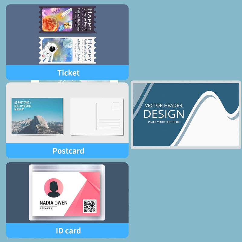 Index Card Laminating Pouches 3x5 File Card Laminating Pouches Lamination Pouches Recipe Card Laminating Pouches for Work Permits Pass Cards Student ID Cards (100, 5mil) 100